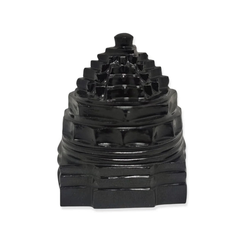 Natural Handcrafted Semi Precious Gemstone Meru Shree Yantra (Shali Gram Shree Yantra) - BrahmatellsStore