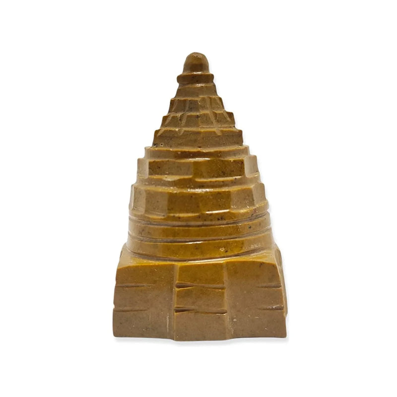 Natural Handcrafted Semi Precious Gemstone Meru Shree Yantra (Shali Gram Shree Yantra) - BrahmatellsStore