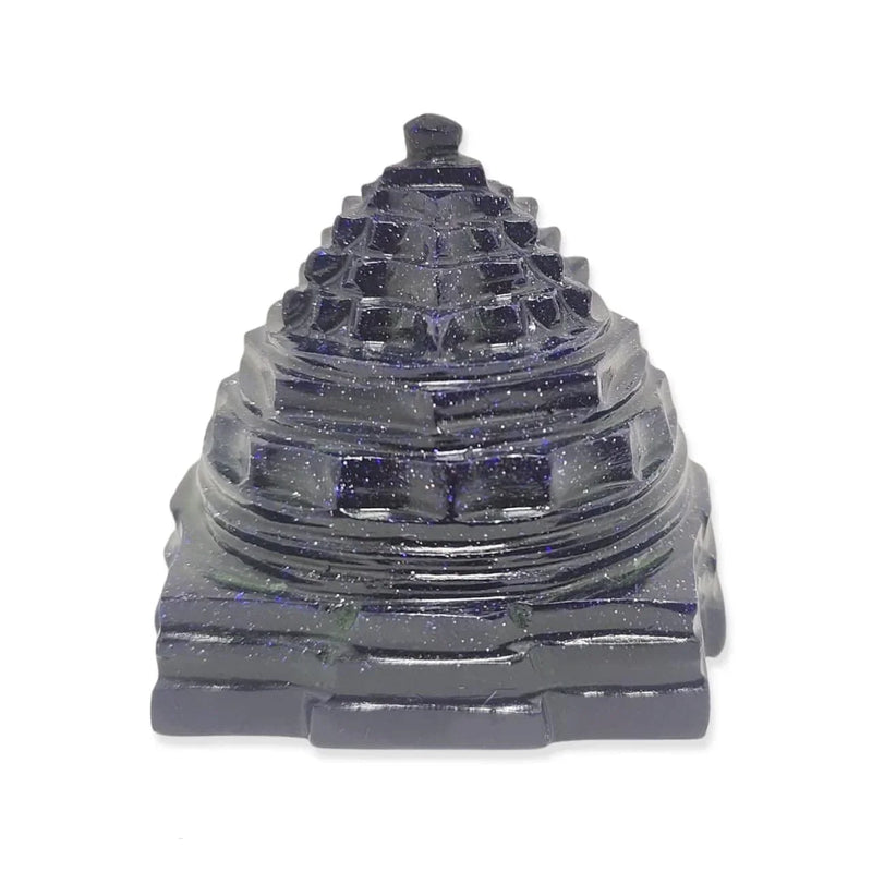 Natural Handcrafted Semi Precious Gemstone Meru Shree Yantra (Shali Gram Shree Yantra) - BrahmatellsStore