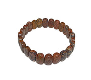 Natural Leopard Skin Jasper Faceted Healing Crystal Bracelet 14 MM - BrahmatellsStore