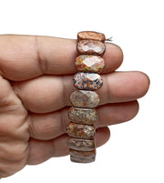 Natural Leopard Skin Jasper Faceted Healing Crystal Bracelet 14 MM - BrahmatellsStore