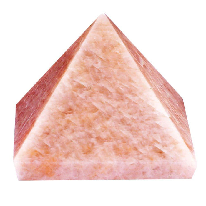 Natural Peach Moonstone Pyramid for Vastu Correction, Creativity, Crystal Healing, Reiki Healing, Meditation & Chakra Balancing - BrahmatellsStore
