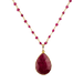 Natural Pear-Drop Ruby Manak Pendant - Unleash Your Power | Brahmatells - BrahmatellsStore