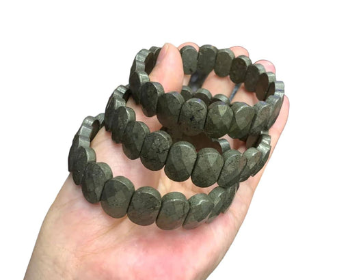 Natural Pyrite Crystal Bracelet for Good Luck & Abundance - BrahmatellsStore