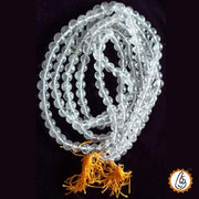 Natural Sphatik Cloudy Mala 8MM 109 Beads - Enhance Energy & Focus | Brahmatells - BrahmatellsStore