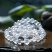 Natural Sphatik Cloudy Mala 8MM 109 Beads - Enhance Energy & Focus | Brahmatells - BrahmatellsStore