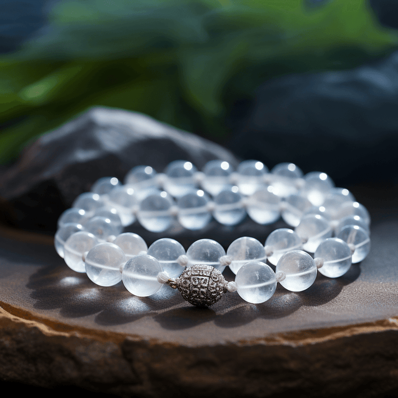 Natural Sphatik Cloudy Mala 8MM 109 Beads - Enhance Energy & Focus | Brahmatells - BrahmatellsStore