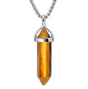 Natural Stone Healing Agate Crystal Gemstone Positive Energy stone Double Point Pendant - BrahmatellsStore
