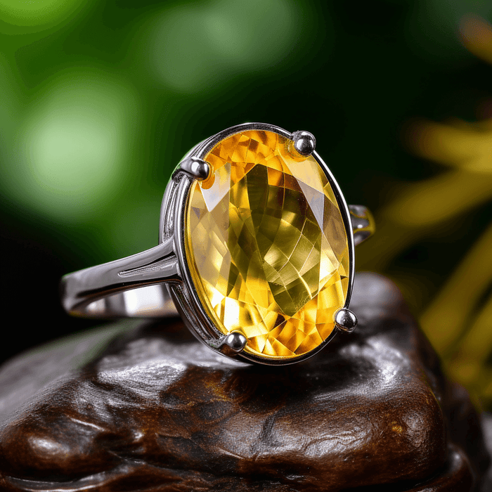 Natural Yellow Sapphire Ring - Jupiter's Harmony | Brahmatells - BrahmatellsStore