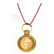 Navgrh Astadhatu Brass Yantra Locket with Cotton Dori for Pooja, Health, Wealth, Prosperity and Success - BrahmatellsStore