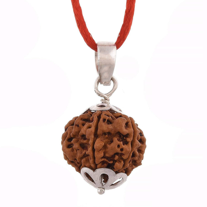 Nine Mukhi Rudraksha Silver Pendant - Harness Goddess Durga's Might | Brahmatells - BrahmatellsStore