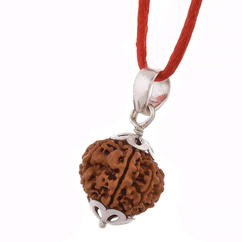 Nine Mukhi Rudraksha Silver Pendant - Harness Goddess Durga's Might | Brahmatells - BrahmatellsStore