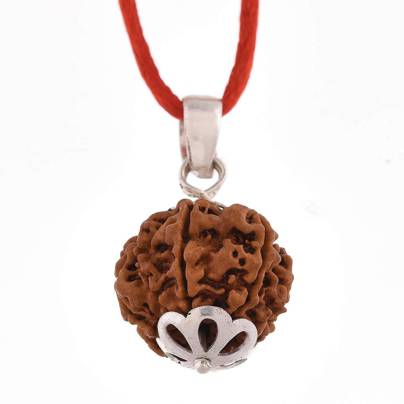 Nine Mukhi Rudraksha Silver Pendant - Harness Goddess Durga's Might | Brahmatells - BrahmatellsStore