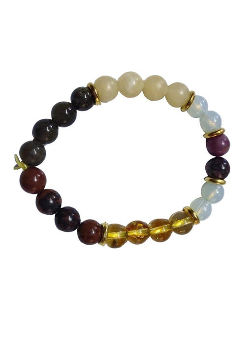 October Birthstone Bracelet - Tourmaline & Opal Elegance - Brahmatells - BrahmatellsStore