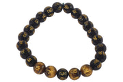 Om Mani Padme Hum Black Tourmaline Bracelet | Brahmatells - BrahmatellsStore