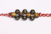 Om Mani Padme Hum Engraved Powerful Black Tourmaline & Tiger Eye Band - BrahmatellsStore