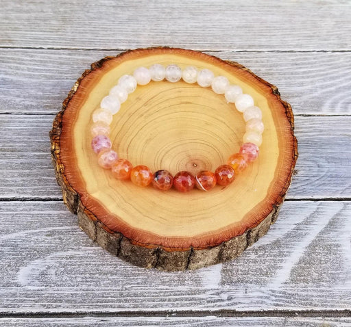 Ombre Fire Agate Bracelet | Revitalize & Protect with Authentic Agate - BrahmatellsStore