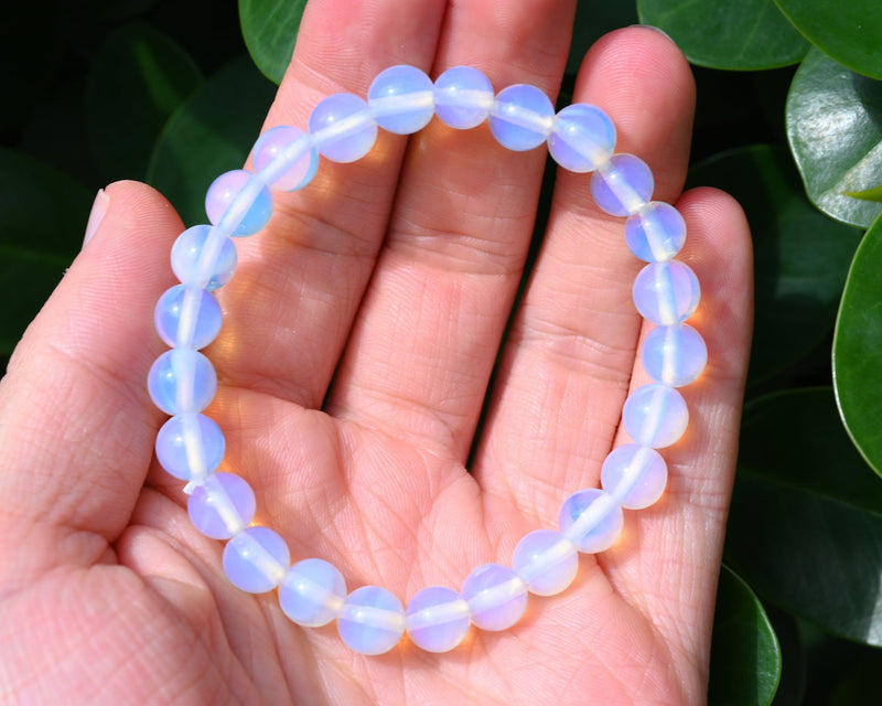 Opalite Stretchy Bracelet | Handmade Gemstone Accessory - BrahmatellsStore