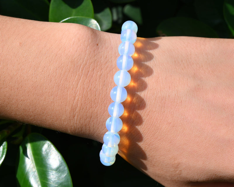 Opalite Stretchy Bracelet | Handmade Gemstone Accessory - BrahmatellsStore