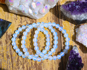 Opalite Stretchy Bracelet | Handmade Gemstone Accessory - BrahmatellsStore