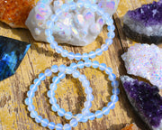 Opalite Stretchy Bracelet | Handmade Gemstone Accessory - BrahmatellsStore