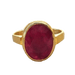 Oval Cherry-Red Ruby Manak Ring - Brahmatells Astro Collection - BrahmatellsStore