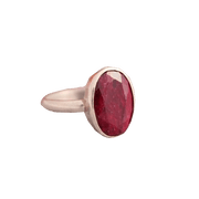 Oval Currant-Red Ruby Manak Ring - Brahmatells Astro Collection - BrahmatellsStore