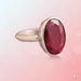 Oval Currant-Red Ruby Manak Ring - Brahmatells Astro Collection - BrahmatellsStore