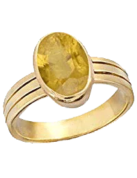 Oval Yellow Sapphire (Pukhraj) Ring - Jupiter's Radiance | Brahmatells - BrahmatellsStore
