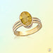 Oval Yellow Sapphire (Pukhraj) Ring - Jupiter's Radiance | Brahmatells - BrahmatellsStore