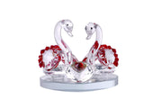 Pair of Crystal Mandarin Ducks for Togetherness, Eternal Love and Faith in Relationship. Handcrafted Crystal Glass Figurine for Vastu Remedy, Office and Home Decor. - BrahmatellsStore