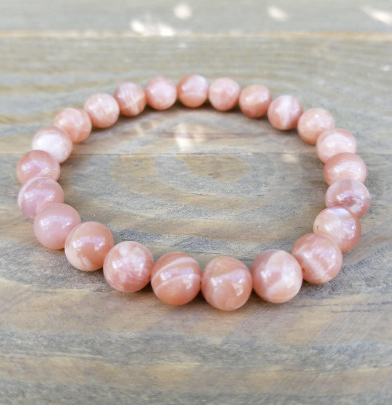 Peach Moonstone Bracelet - Embrace Love and Harmony | Brahmatells - BrahmatellsStore