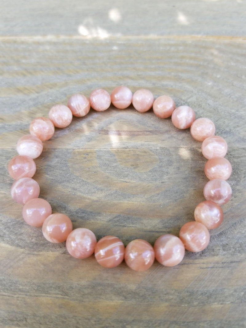 Peach Moonstone Bracelet - Embrace Love and Harmony | Brahmatells - BrahmatellsStore