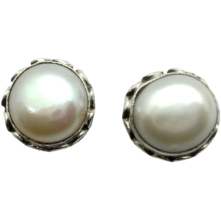 Pearl cream-earings BTP115ESM - BrahmatellsStore