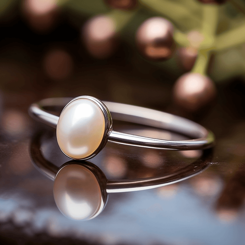 Pearl Cream Rose-Light Ring - Lunar Elegance | Brahmatells - BrahmatellsStore