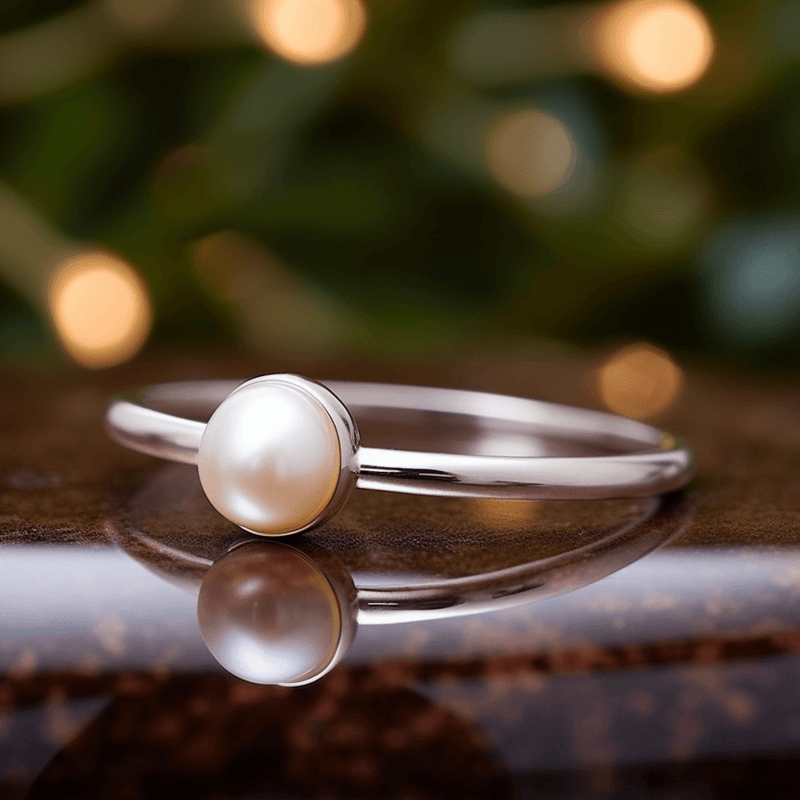 Pearl Cream Rose-Light Ring - Lunar Elegance | Brahmatells - BrahmatellsStore