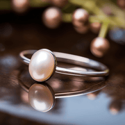 Pearl Cream Rose-Light Ring - Lunar Elegance | Brahmatells - BrahmatellsStore
