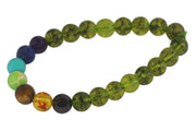 Peridot Bracelet with 7 Chakra - BrahmatellsStore