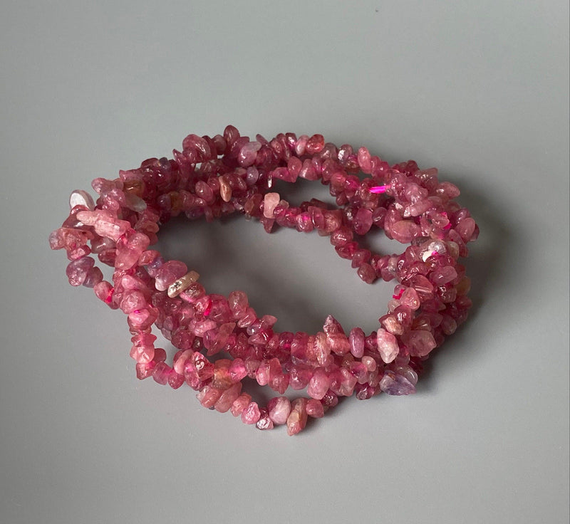 Pink Tourmaline Chip Bracelet - BrahmatellsStore