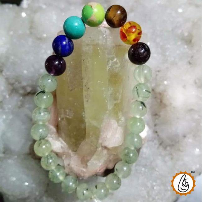 Prehnite Bracelet for Heart Healing & Spiritual Balance | Brahmatells - BrahmatellsStore