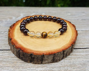 Prosperity & Wealth Bracelet | Citrine, Garnet, Tiger's Eye | Brahmatells - BrahmatellsStore