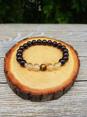 Prosperity & Wealth Bracelet | Citrine, Garnet, Tiger's Eye | Brahmatells - BrahmatellsStore