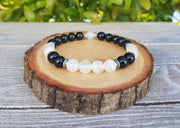 Protection Bracelet - Aura Protection, Negative Energy Protection, Psychic Protection, Empath Protection, Selenite, - BrahmatellsStore
