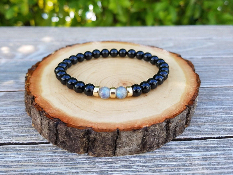 Protection Bracelet - Aura Protection, Negative Energy Shield, Psychic Protection, Labradorite - BrahmatellsStore