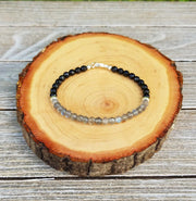 Protection Bracelet - Aura Shield, Negative Energy Protection, Empath Protection, Labradorite, Black Onyx - BrahmatellsStore