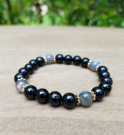 Protection Bracelet - Empath Protection, Negative Energy Protection, Psychic Protection, Labradorite, Black Tourmaline - BrahmatellsStore