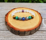 Protection Bracelet - Empath Protection, Negative Energy Protection, Psychic Protection, Selenite, Kyanite - BrahmatellsStore
