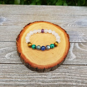 Protection Bracelet - Empath Protection, Negative Energy Protection, Psychic Protection, Selenite, Kyanite - BrahmatellsStore