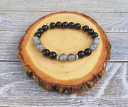 Protection Bracelet - Negative Energy Protection, Aura Protection, , Psychic Protection, Labradorite, Black Tourmaline - BrahmatellsStore
