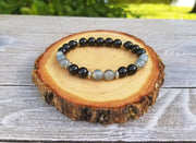 Protection Bracelet - Negative Energy Protection, Aura Protection, , Psychic Protection, Labradorite, Black Tourmaline - BrahmatellsStore
